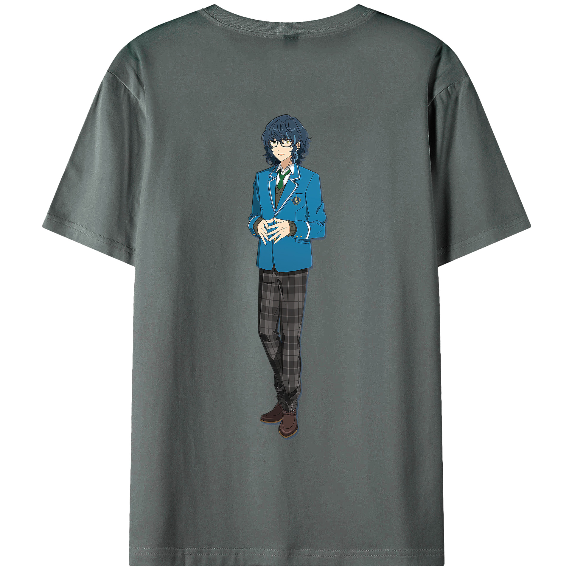 （画像用） あんさんぶるスターズ! Ensemble Stars 綿100％ メンズ半袖Tシャツ（バックプリント） 通気性